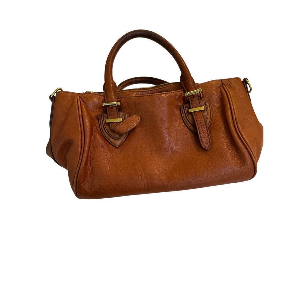 J. Crew Women's Brown Genuine Leather Teddie Satchel Bag